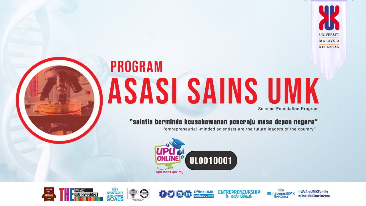 Program Asasi Sains - FAKULTI SAINS BUMI Universiti Malaysia Kelantan